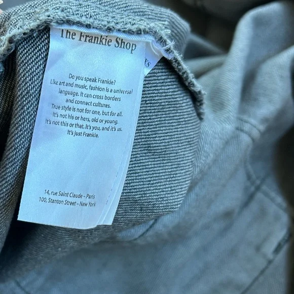 The Frankie Shop DALLAS DENIM OVERSHIRT - DARK GREY - Picture 6 of 7